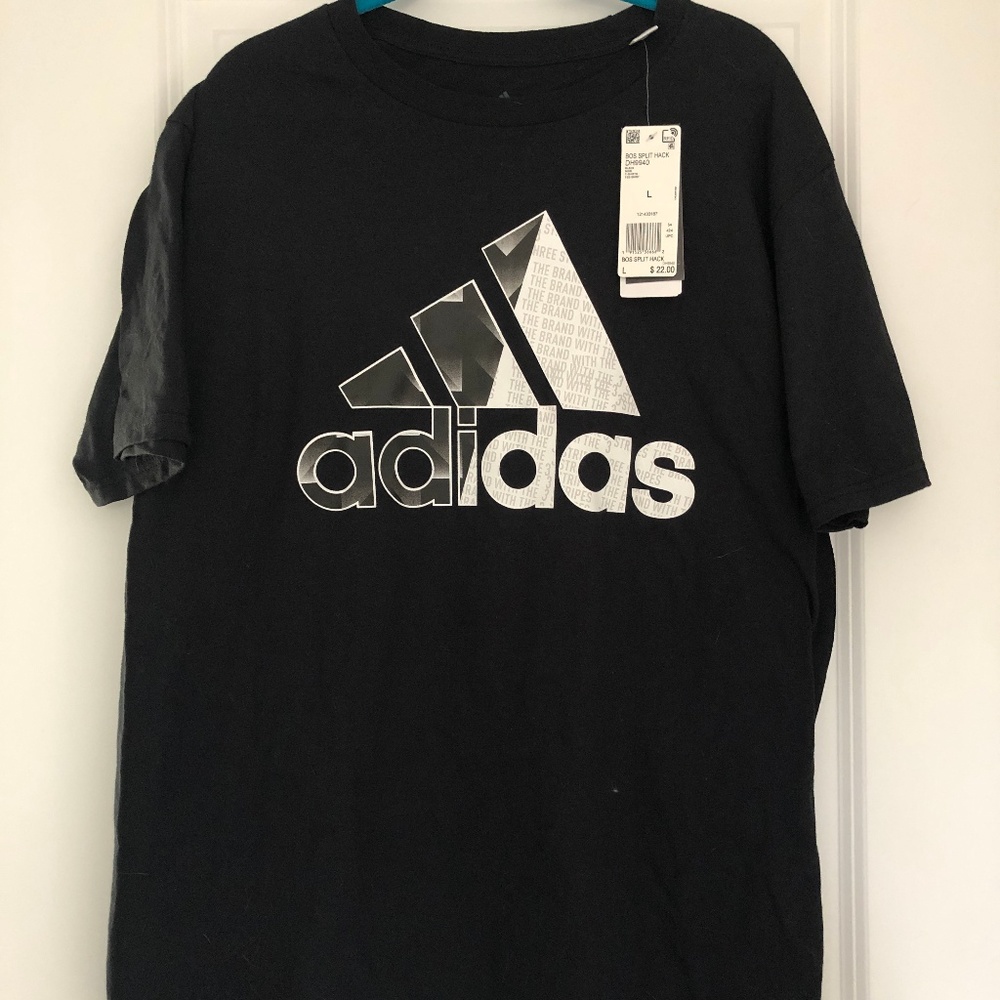 Adidas Tee - Black - Large - New